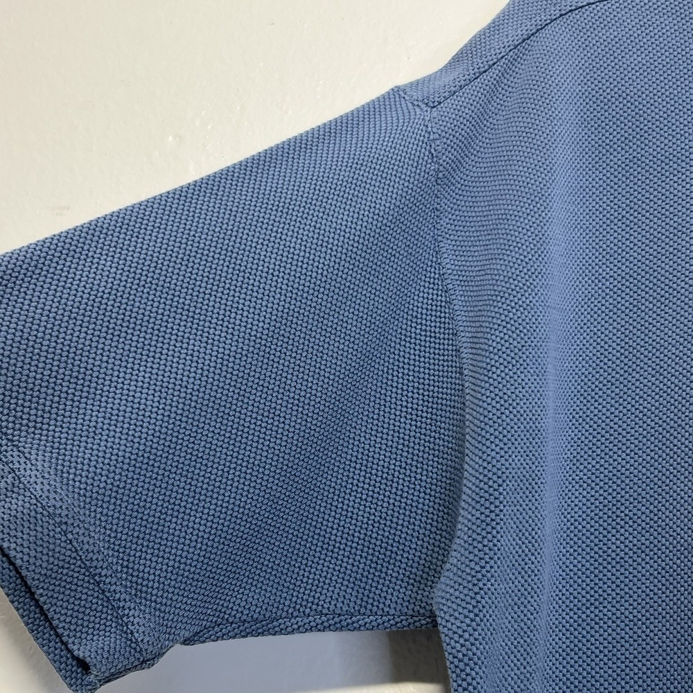 Tommy Bahama Men's Medium Blue Silk Blend w/ Marlin Logo Short Sleeve Polo Shirt - Picture 4 of 11